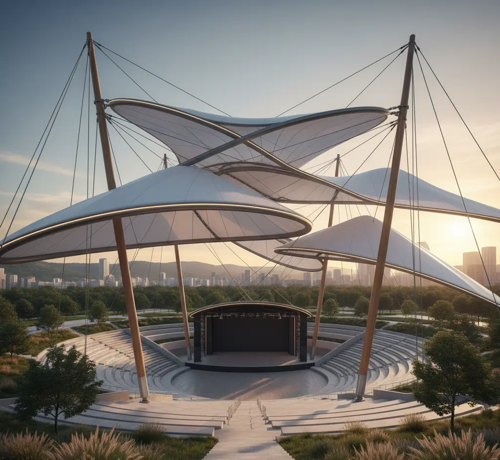 Tensile image for big stadium