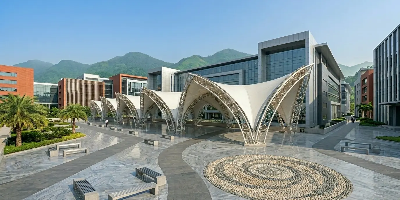 Beautiful Modern Tensile Structure for Commercial Buildings & walkways