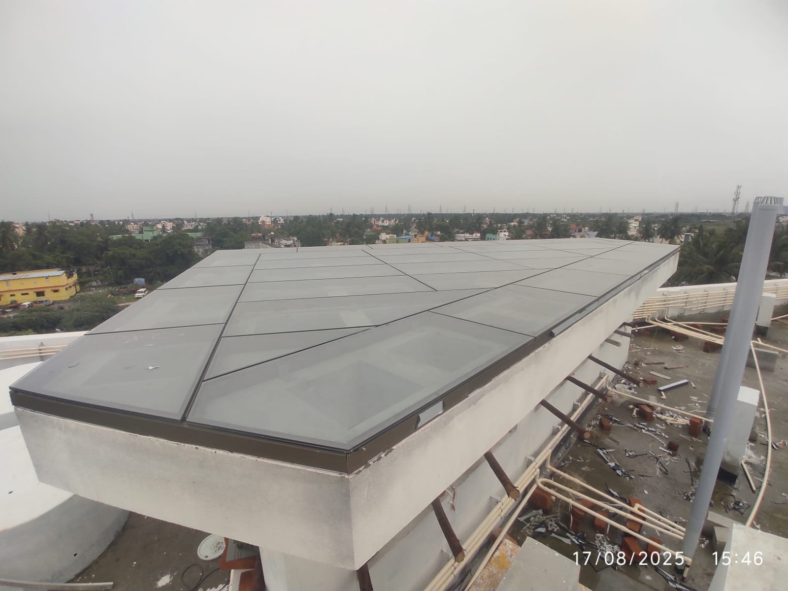 Glass roofings for corporate buildings