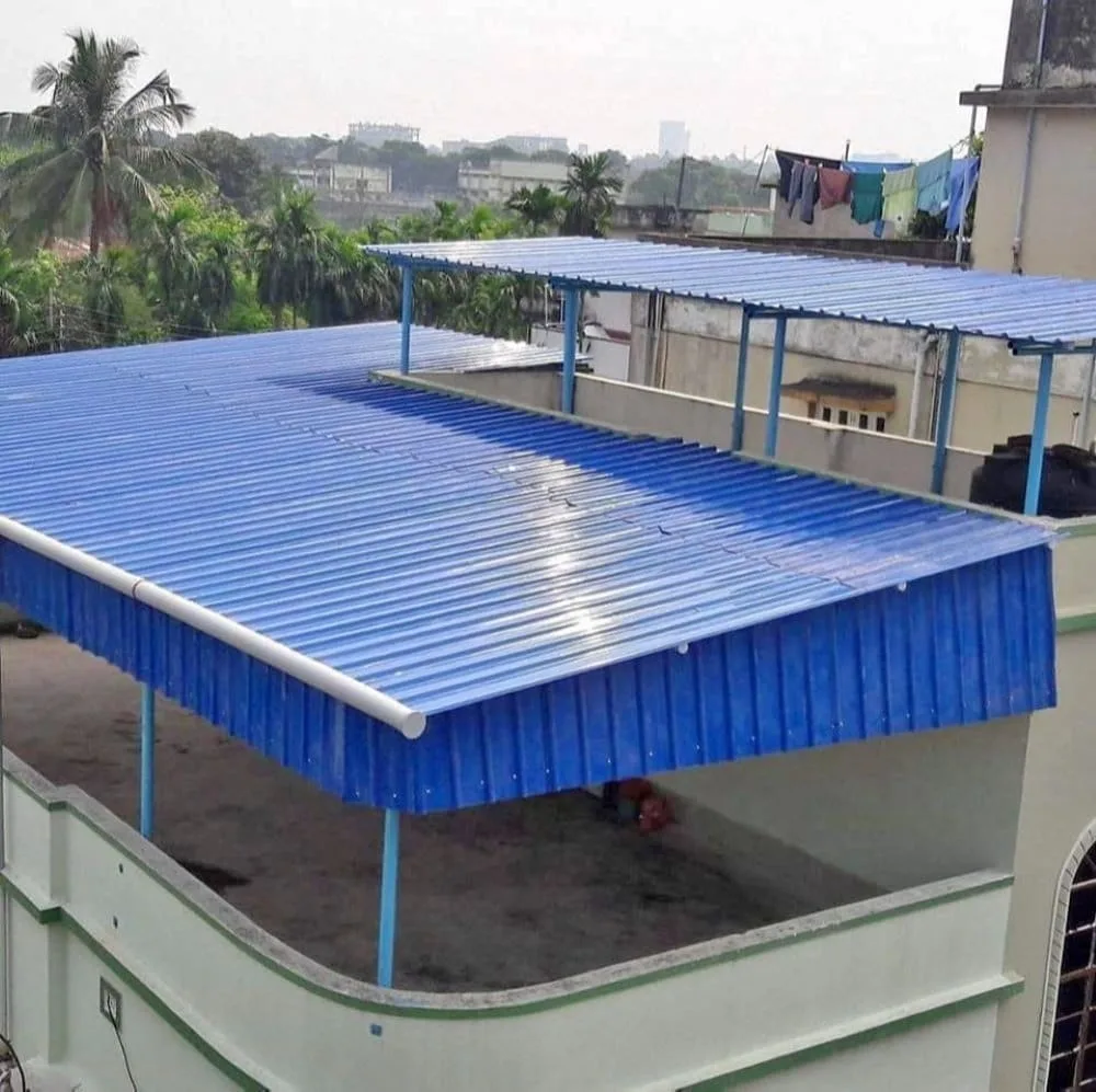 Home Metal Sheet roofing for a residential terrace area