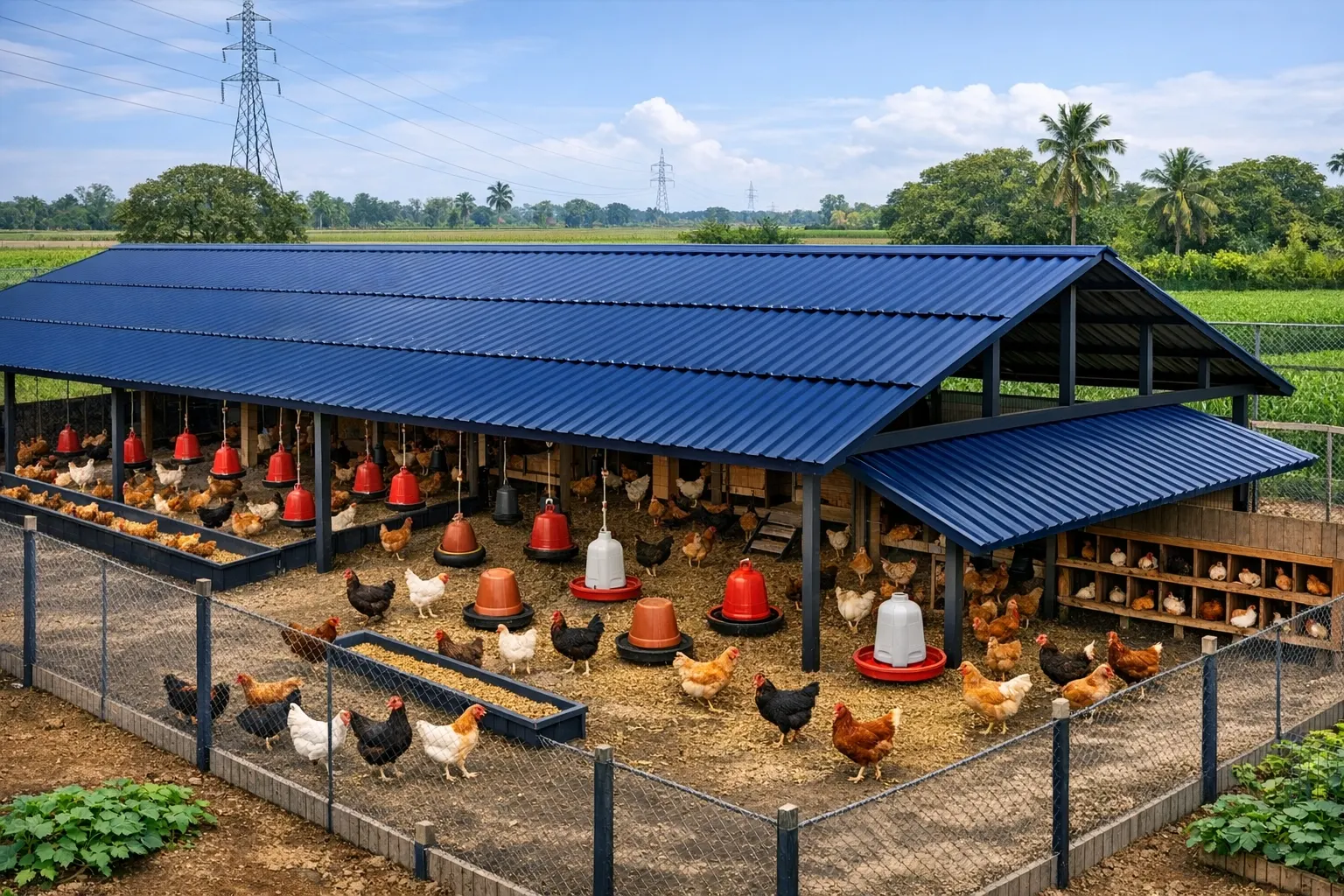 Applications Modern top quality Metal sheet roof for farming areas